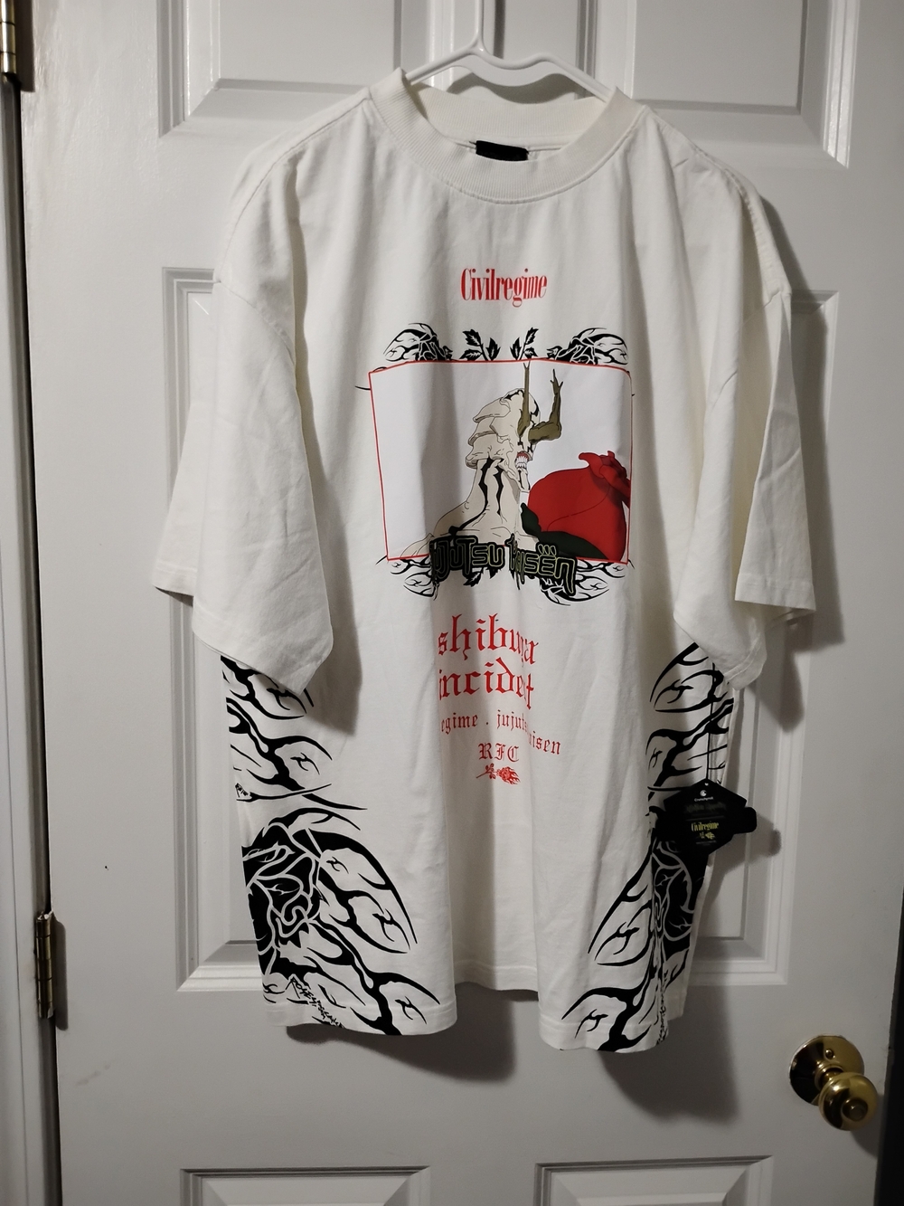 Civil Regime Jujutsu Kaisen White Graphic Men’s T-Shirt